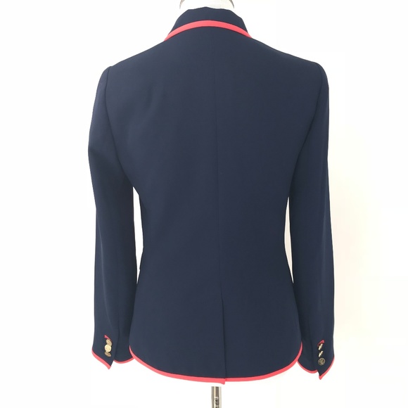 Tommy Hilfiger | Navy & Red Piped Blazer - Picture 7 of 8